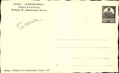 Davos Bubenbrunnen Entwurf   Ausfuhrung Bildhauer W Sschwerzmann Minusio