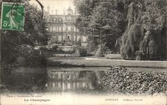 CPA the Champagne Epernay Castle Perrier