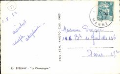 CPSM Souvenir Epernay Champagne