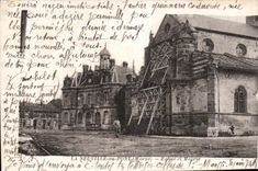 CPA Neuville with the Bridge (the Marne) Church and Town hall