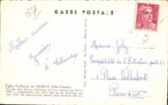CPA Eglise Collegiale du Dorat (Hte Vienne)