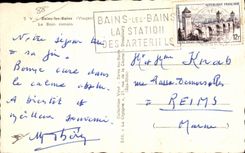 CPA Baths les Bains (the Vosges) the Roman Bath