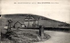 CPA Ballon D Alsace Hotel Stauffer Croix et Borne