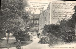 CPA Contrexeville (the Vosges) the Garden Of Hotel Of Providence