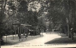 CPA Contrexeville (the Vosges) a Corner of the Park the Gymnasium and Plays of Croquet Swing children