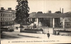 CPA Contrexeville Entrance of Hydropathic establishment and the Park