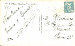 CPA Epinal Canal des Vieux Moulins