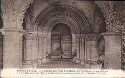 CPA Airvault the interior Porch of I Church XII century which is a ees rare has to be built