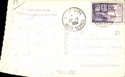 CPA Niort Church Saint Andre and the Old Bridge