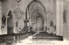 CPA Thouars Interior of Church Saint Laon
