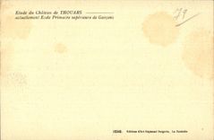 CPA Thouars Details of the castle higher Primary school Boys