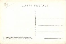 CPA Saint Maixent L Ecole La Sevre Niortaise sous le Pont du Chemin de