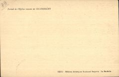 Iglesia romAntica de Secondigny - puerta - CPA