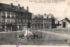 Abbeville - Place Holy Pierre Statue of Lesueur - CPA