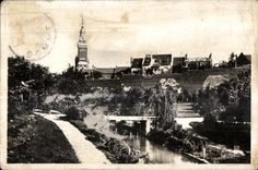 CPA Albert the Public garden and Ia river