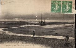 CPA Cayeux sur Mer Coucher de Solell a Mareo basse