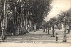 Draguignan - Esplanade and Public garden - CPA