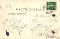 La Sainte Baume - Hotellerie St Zacherie - CPA 