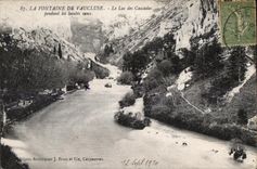 Fuente de Vaucluse - el lago de las cascadas - CPA