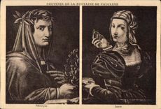 Fuente de Vaucluse - recuerdo Laura Petrarque - CPA