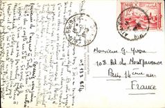 CPA Maroc Marrakech Les remparts et I Atlas