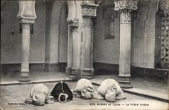 CPA Morocco Scenes and Standards the Arab Prayer