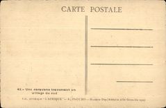 CPA Morocco a caravan crossing a Village of the South CAmel Camel