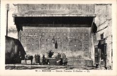 CPA Maroc Meknes Grande Fontaine EI-Hedine