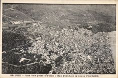 CPA Maroc Fez Une Vue prise d avion Bab Ftouh et la route d Oudjda