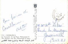 CPA Maroc Casablanca La Mosquee et la Place Mohammed V The Mosque and the Mohammes V Place