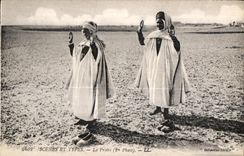 CPA Morocco Scenes and Standards the Prayer