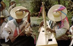 CPA Mexique Mexico Musicos de Zinacantan Chiapas Mexico Musicians from Zinacantan Chipas Mexico