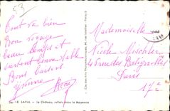 CPA Laval los refiets del castillo en Mayenne