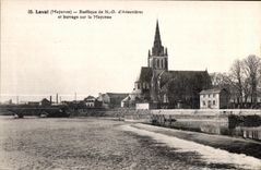 CPA Laval Mayenne Basllique de NR Avesnieres y detencion en Mayenne