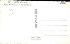 CPA Laval Mayenne lleva los beucheress y la catedral