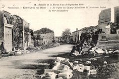 CPA Balaille of the Marne Vassincourt Entree of the High street Here puts back with the Field Honneur lieutenant Labat Militaria