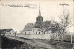 CPA the Great War Mondement Church Set fire to by the Germans