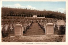 CPA Argonne Cemetery of Harazee Militaria