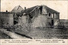 CPA In the Montoy Marne after the Bombardment by the Militaria Germans