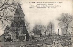 CPA Battles of the Marne Faremont Militaria Church