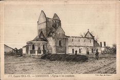 CPA War Sommesous Church and the Militaria Trenches