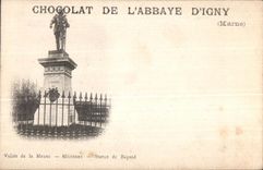 CPA Chocolate of Abbey Igny the Marne Wall Statue of Bayard
