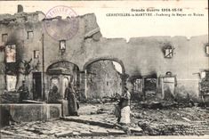 CPA Large Militaria CPA War 1914-15-16 Gerbeviller Martyrdom fanbourg of Means in Ruins