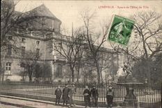 CPA Luneville Public garden of Town hall Children