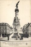 CPA Reims fountain Sube de Andre Narjoux Arechitecte mm Gasq Auban Baralis and Wary Sculptors