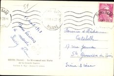 Reims the Marne the War memorial of the Great War