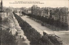 CPA Reims before the Large War View of the Place Erlon Towards St Jacques