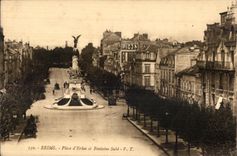 CPA Reims Places Erlon and Fontaine Sube