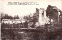 CPA Reims Surroundings of Line of Reims Ruins of the mill of Small Sillery (1918) Militaria