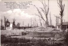 CPA Reims Surroundings of Reims Sillery Ruins of the Station Thevicinity off Reims Sillery Militaria